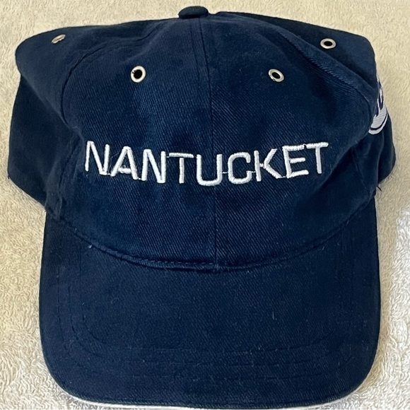 Navy Blue Nantucket ACK Adjustable Cotton Ball Cap NWOT - Picture 2 of 15